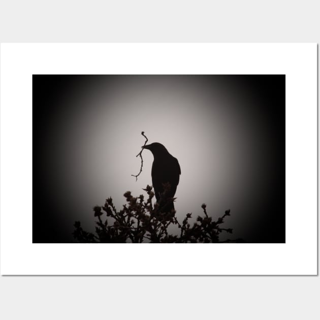 Crow silhouette Wall Art by SandiLin